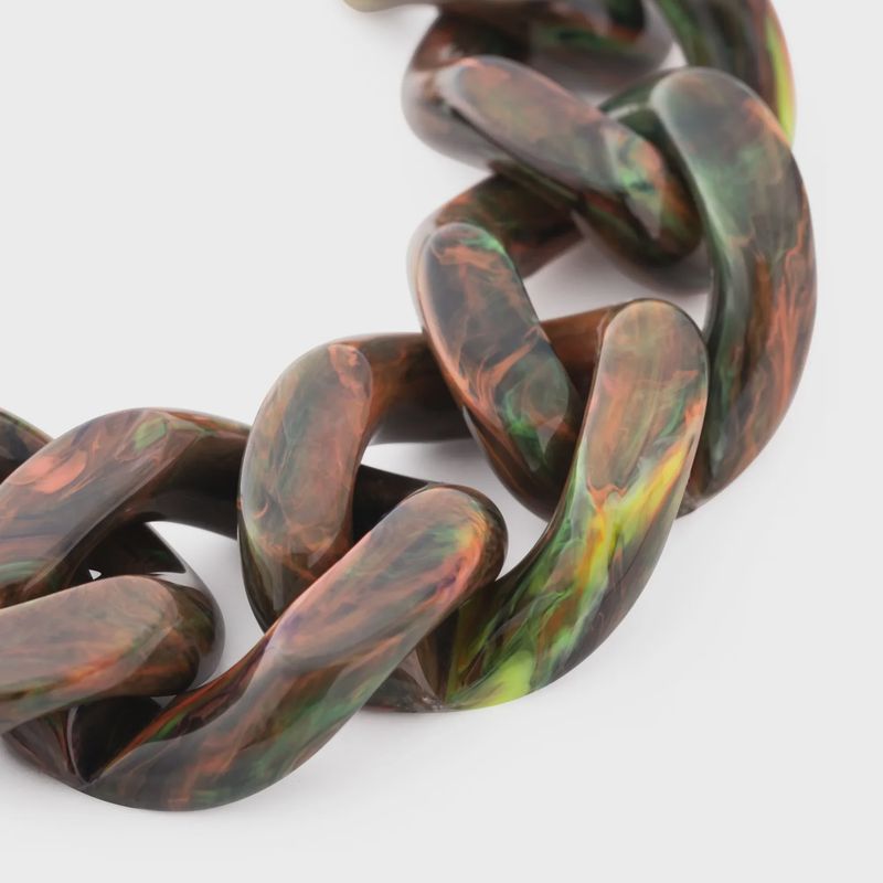 Flat chain bracelet new punk marble