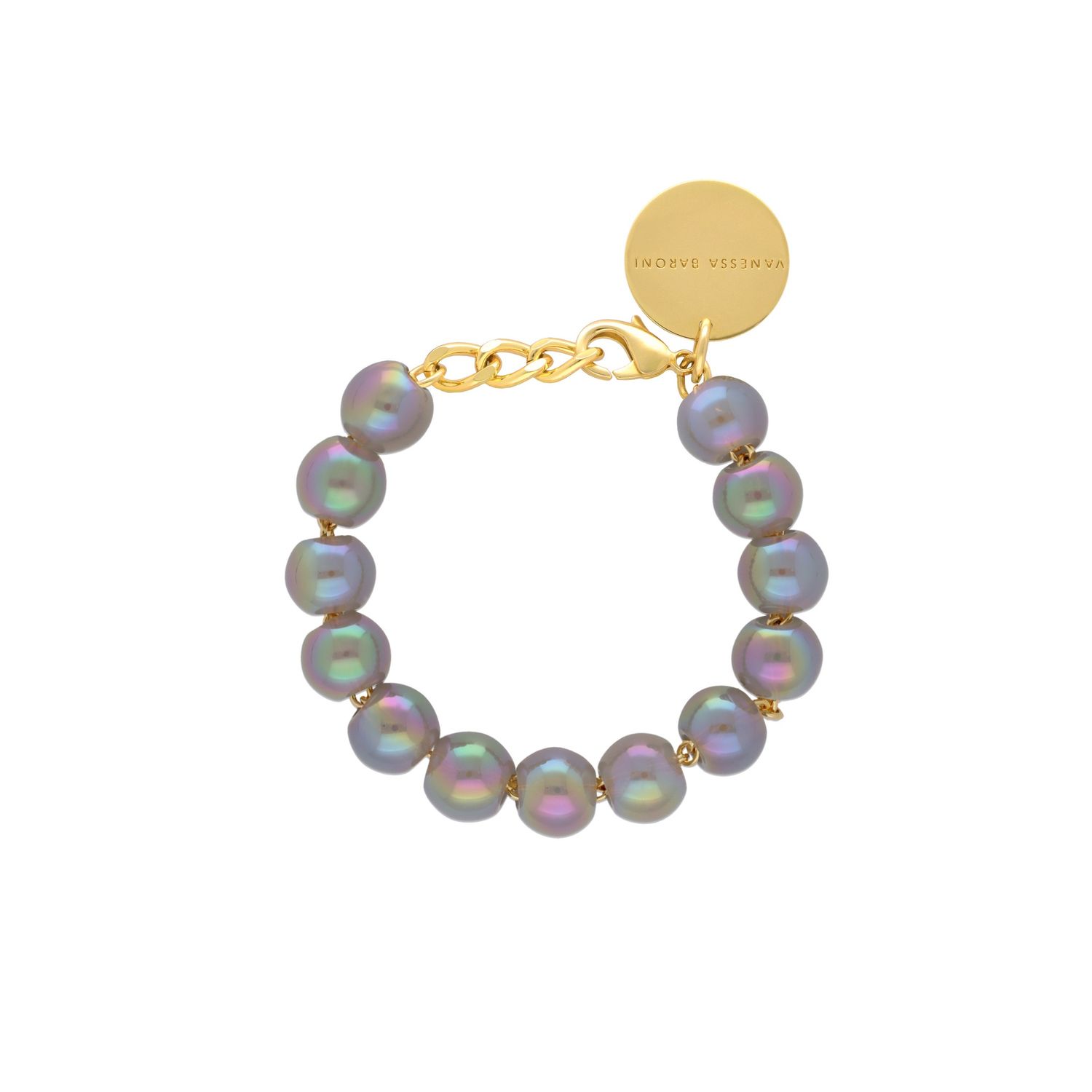 Mini beads bracelet iridescent clear