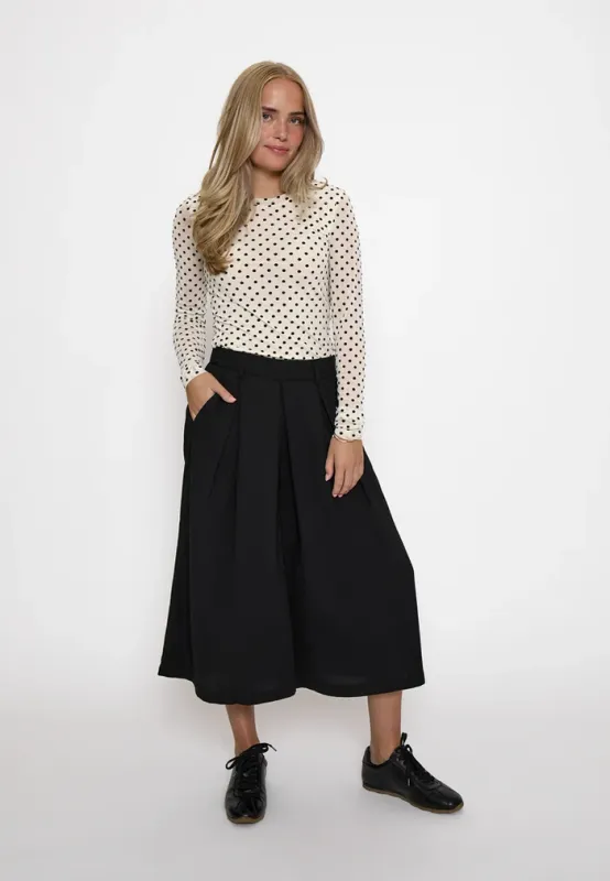 Rolo mesh top cream polka dot
