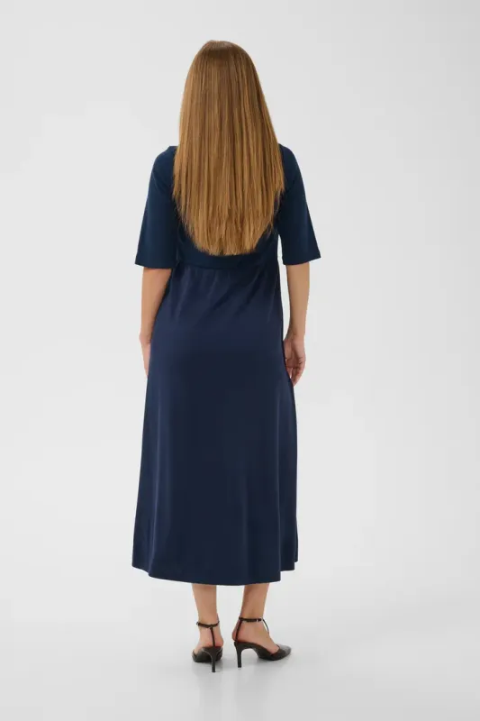 Hilde Chabrina rib dress French navy