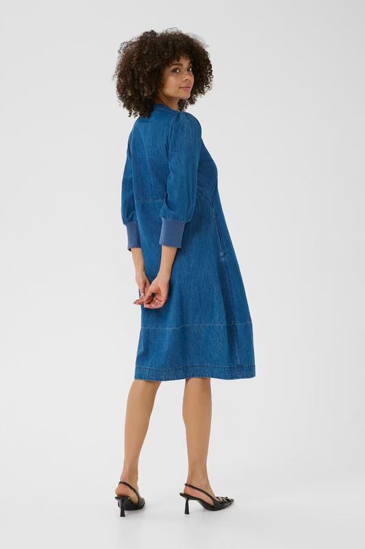 Allura Arpa 3/4 sleeve dress denim blue