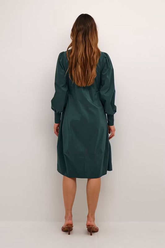 Antoinette rib dress bottle green