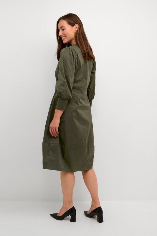 Antoinette 3/4 sleeve dress olive green