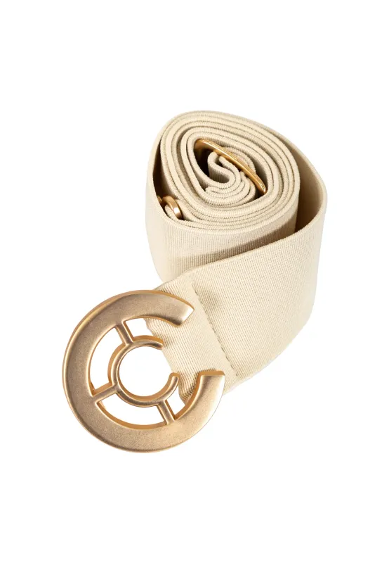 Logo elastic belt cream