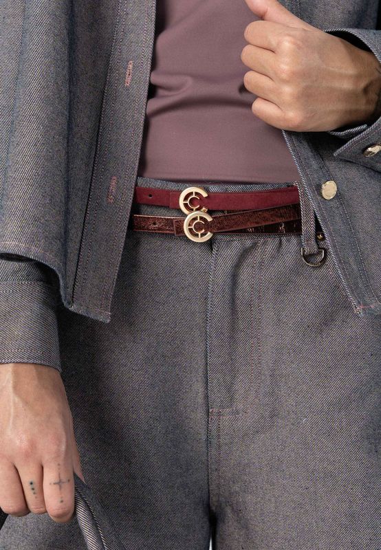 Small logo belt raspberry blush