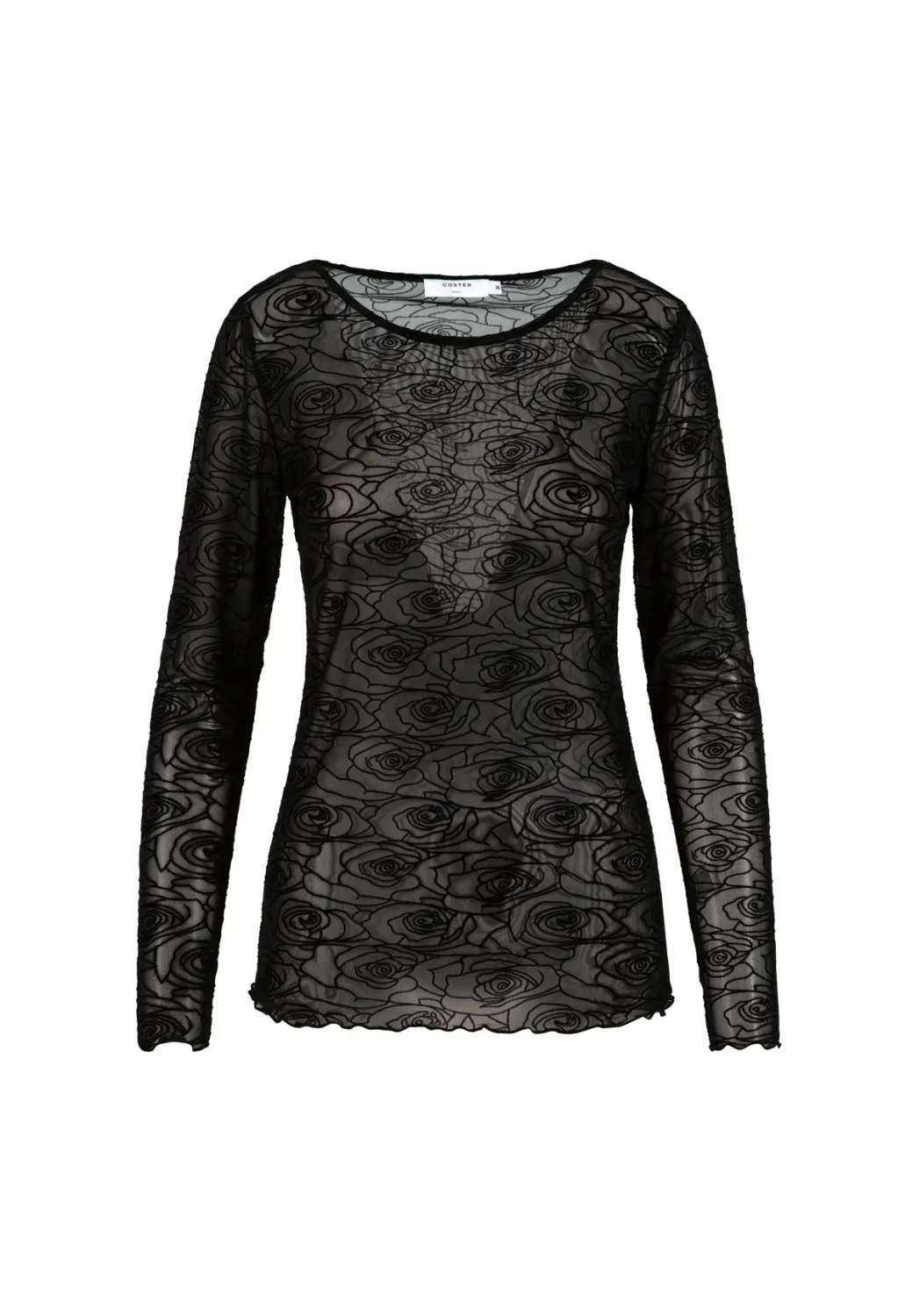 Eve mesh top black roses