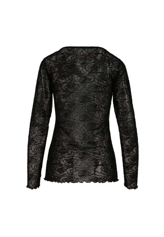 Eve mesh top black roses
