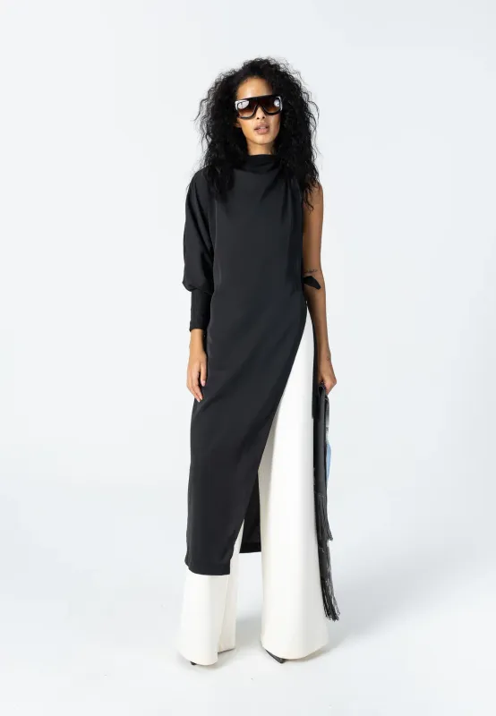 Cream jumpsuit with overlay