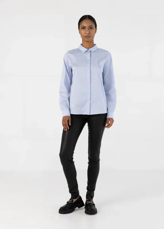 Fitted classic shirt Oxford blue