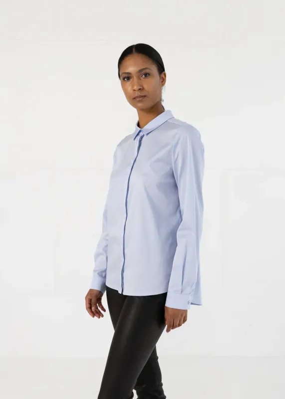 Fitted classic shirt Oxford blue
