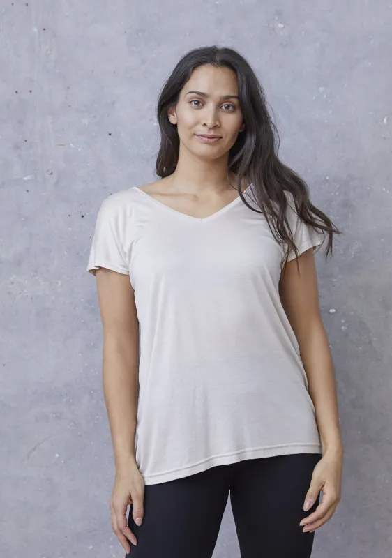 Nugga v-neck t-shirt beige