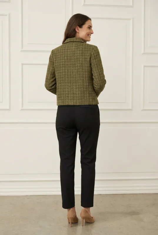 Chia boucle blazer khaki green