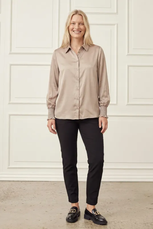Nanina smock shirt sand beige