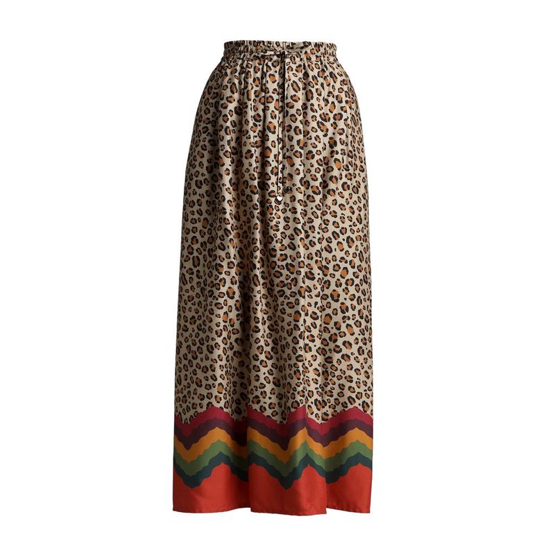 Cecil print leopard print maxi skirt