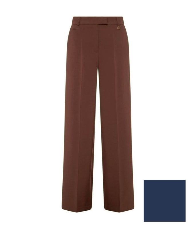 Wide leg trousers navy blue