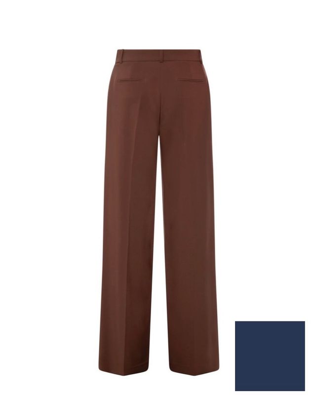 Wide leg trousers navy blue
