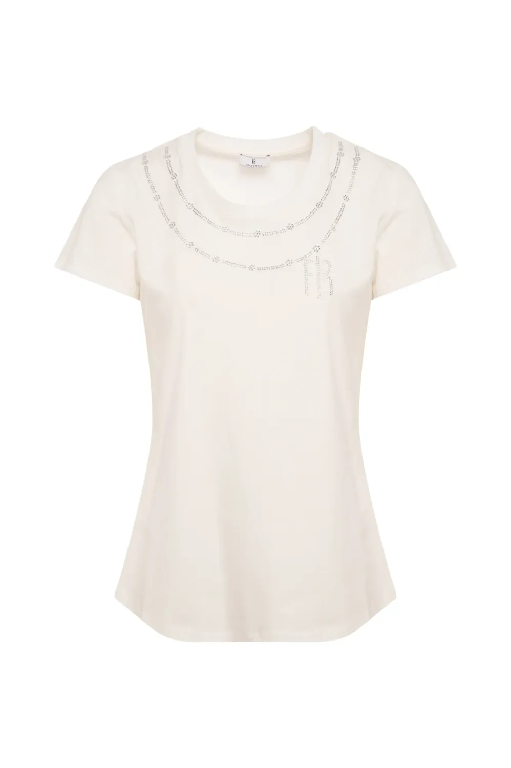 T-shirt with silver embellishment off white