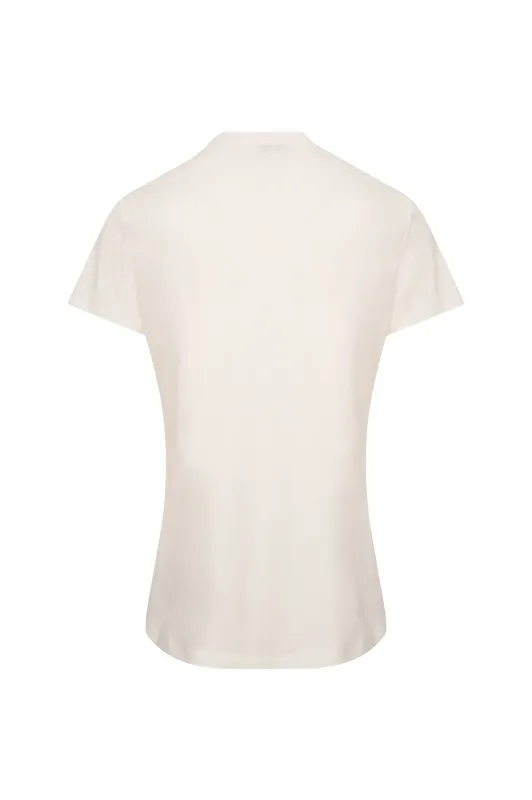 T-shirt with silver embellishment off white