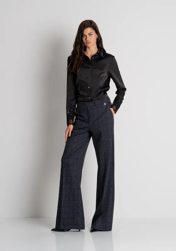 Straight leg trousers dark grey