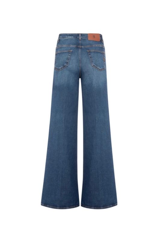 Eva denim flare jean dark blue