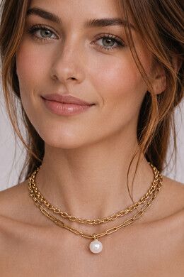 DK Aurelia pearl and gold necklace