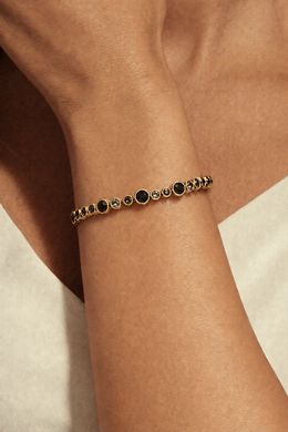 DK Esina gold bracelet black crystals