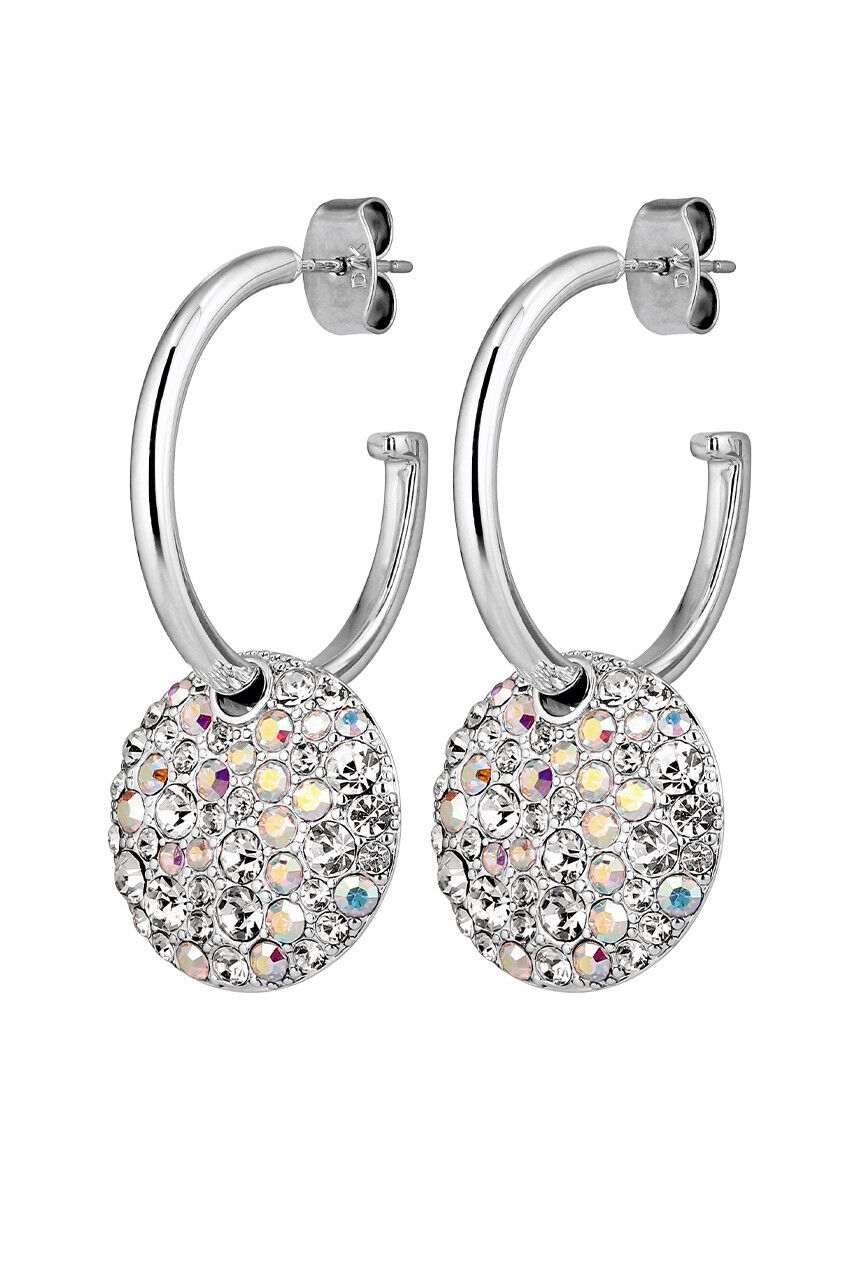 DK Wisp silver earrings crystal mix