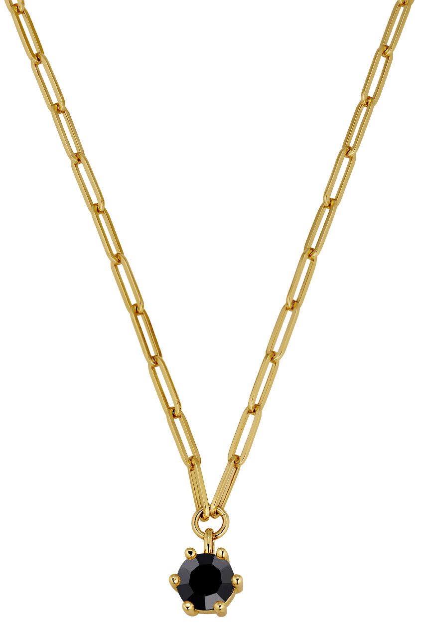 DK Tessa gold necklace black crystal