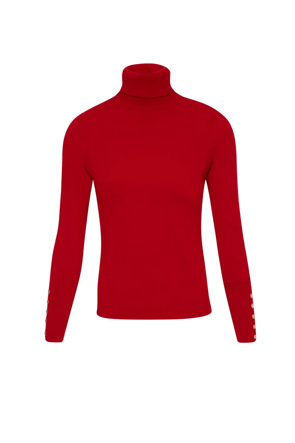 Knitted turtleneck jumper brown