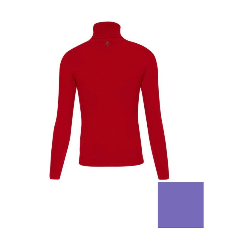 Knitted turtleneck jumper purple