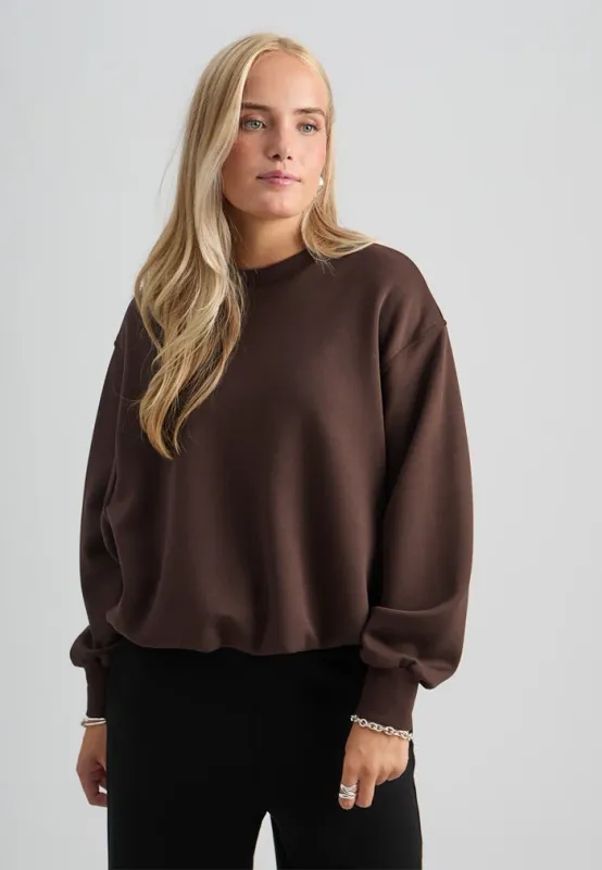 Sinna blouson sweatshirt chocolate brown