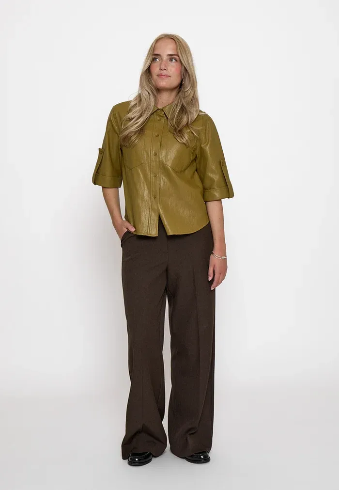 Gaia wide leg trousers chocolate brown