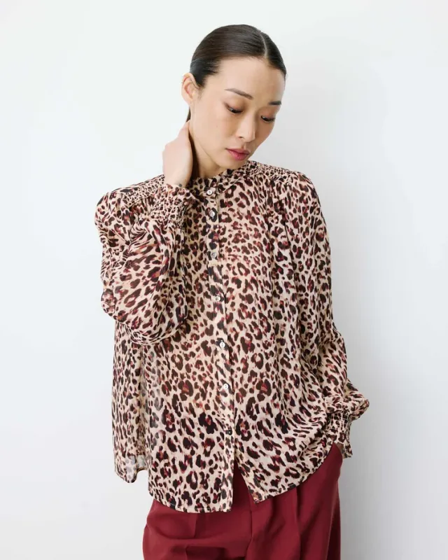 Almira leopard print blouse
