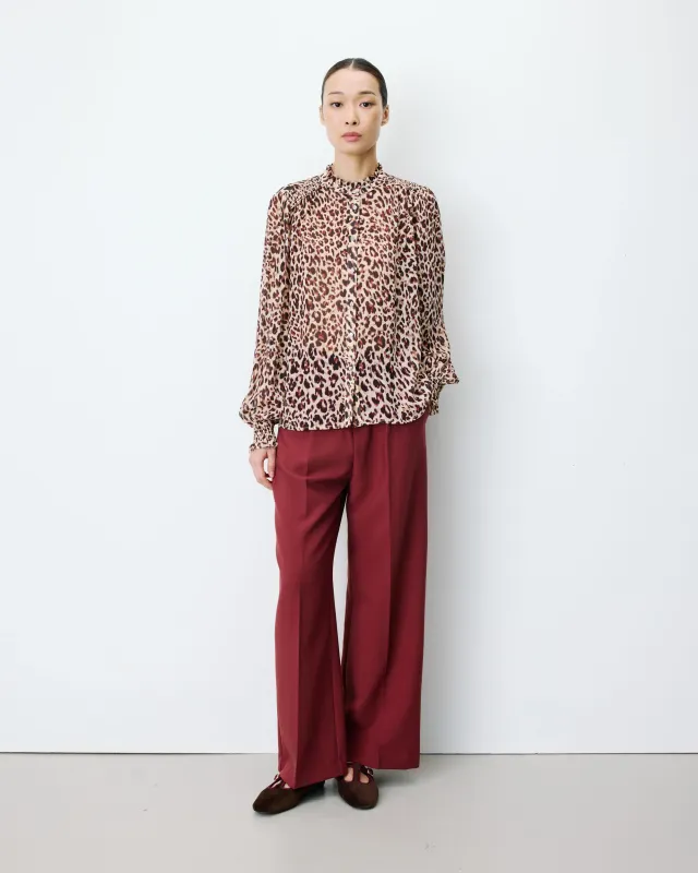 Almira leopard print blouse