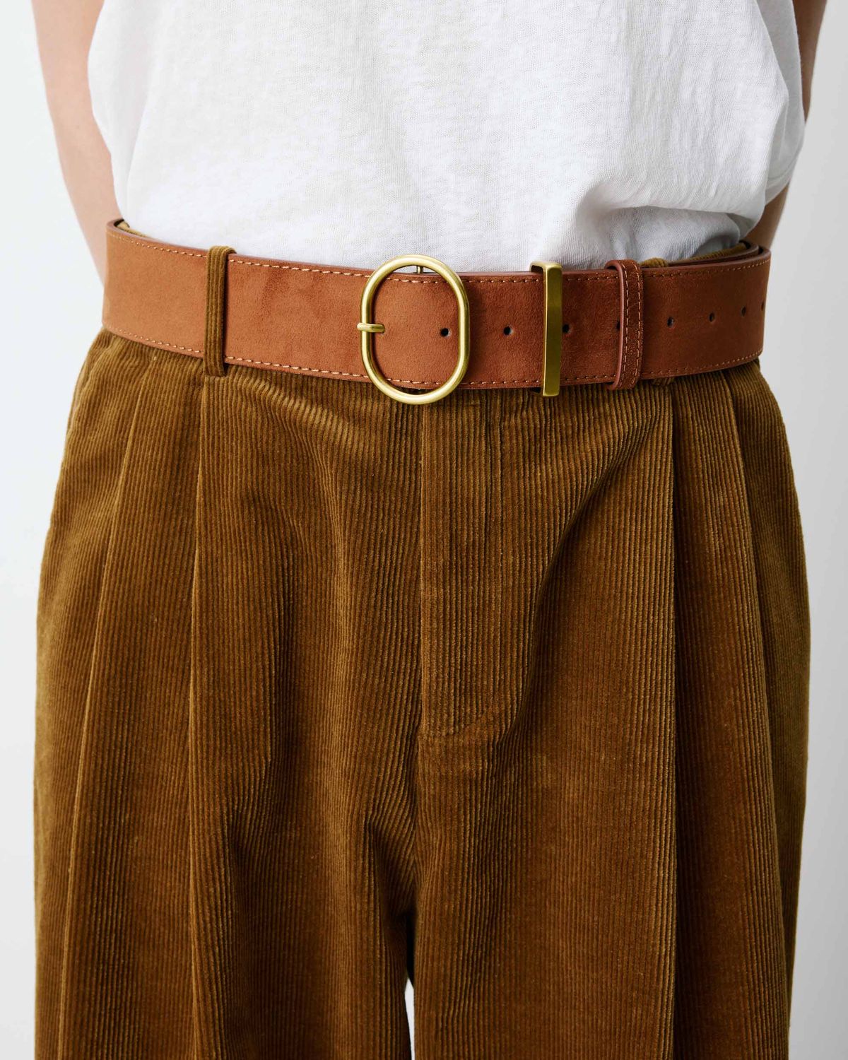 Swinton faux suede belt coffee brown
