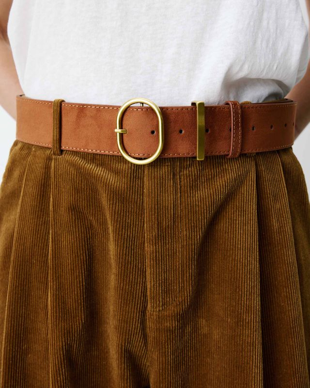Swinton faux suede belt coffee brown