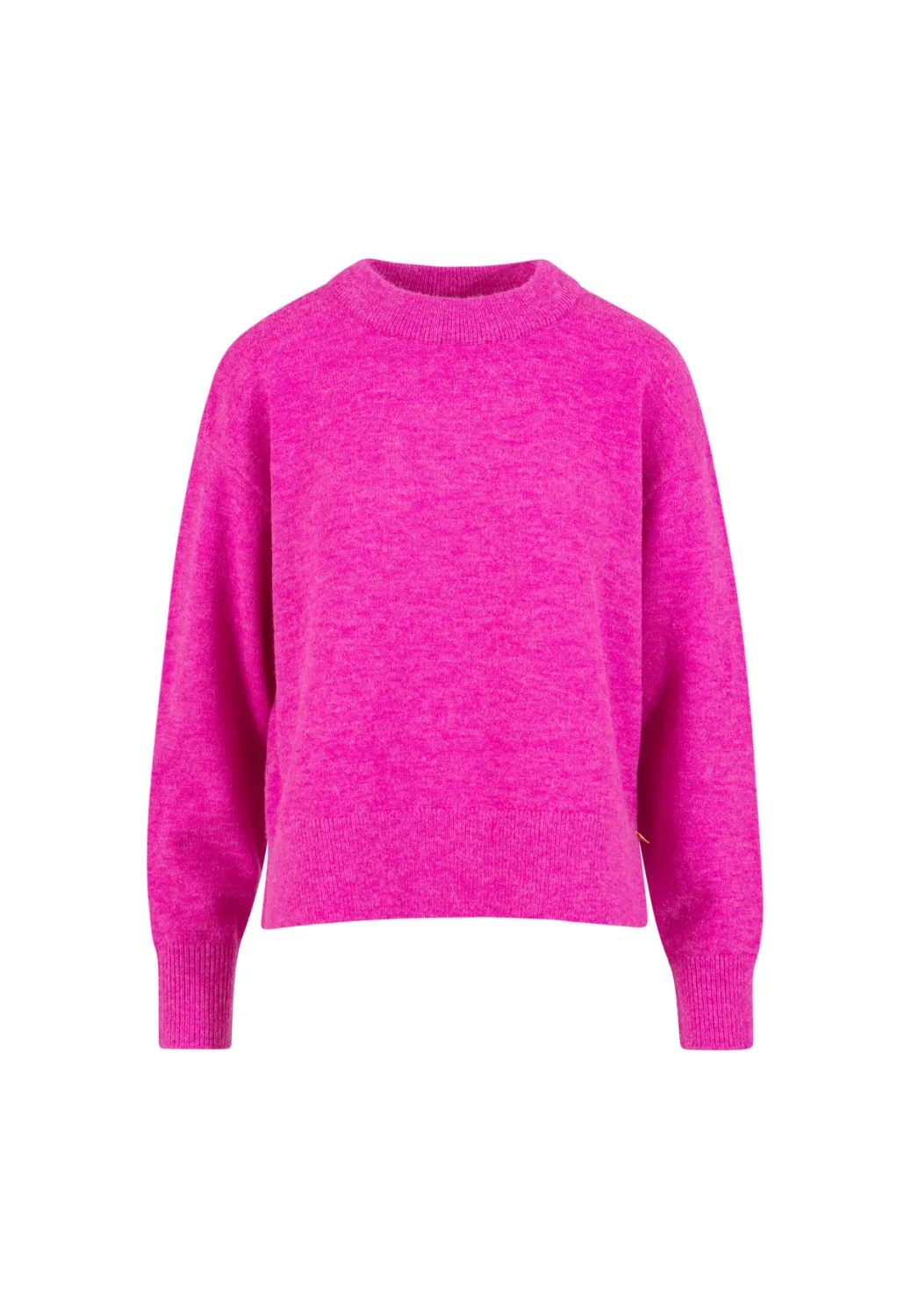 Round neck hot pink knitted jumper