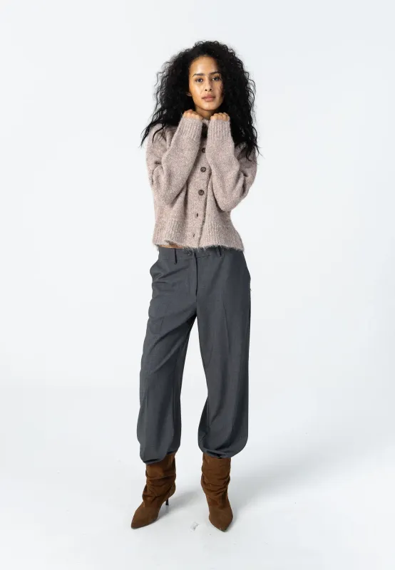 Button cardigan rose pink mix