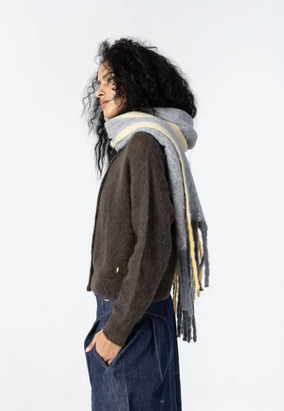 Maren scarf grey and yellow
