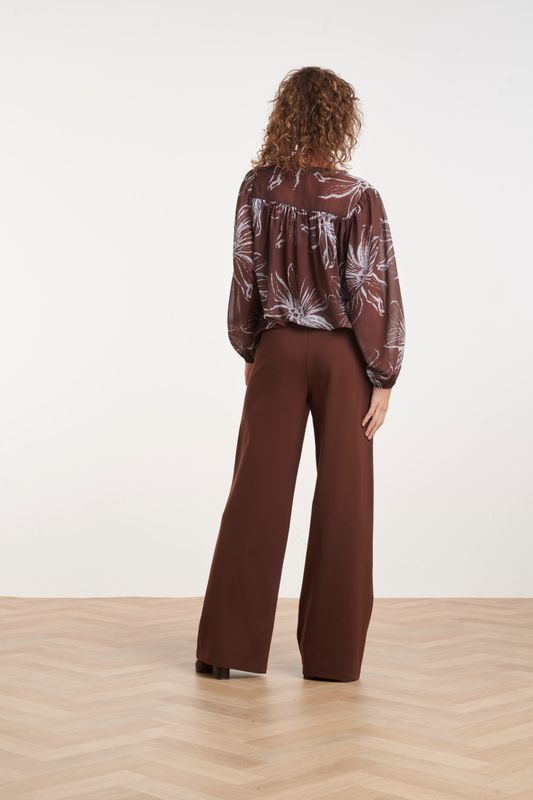 Jersey trousers chocolate brown