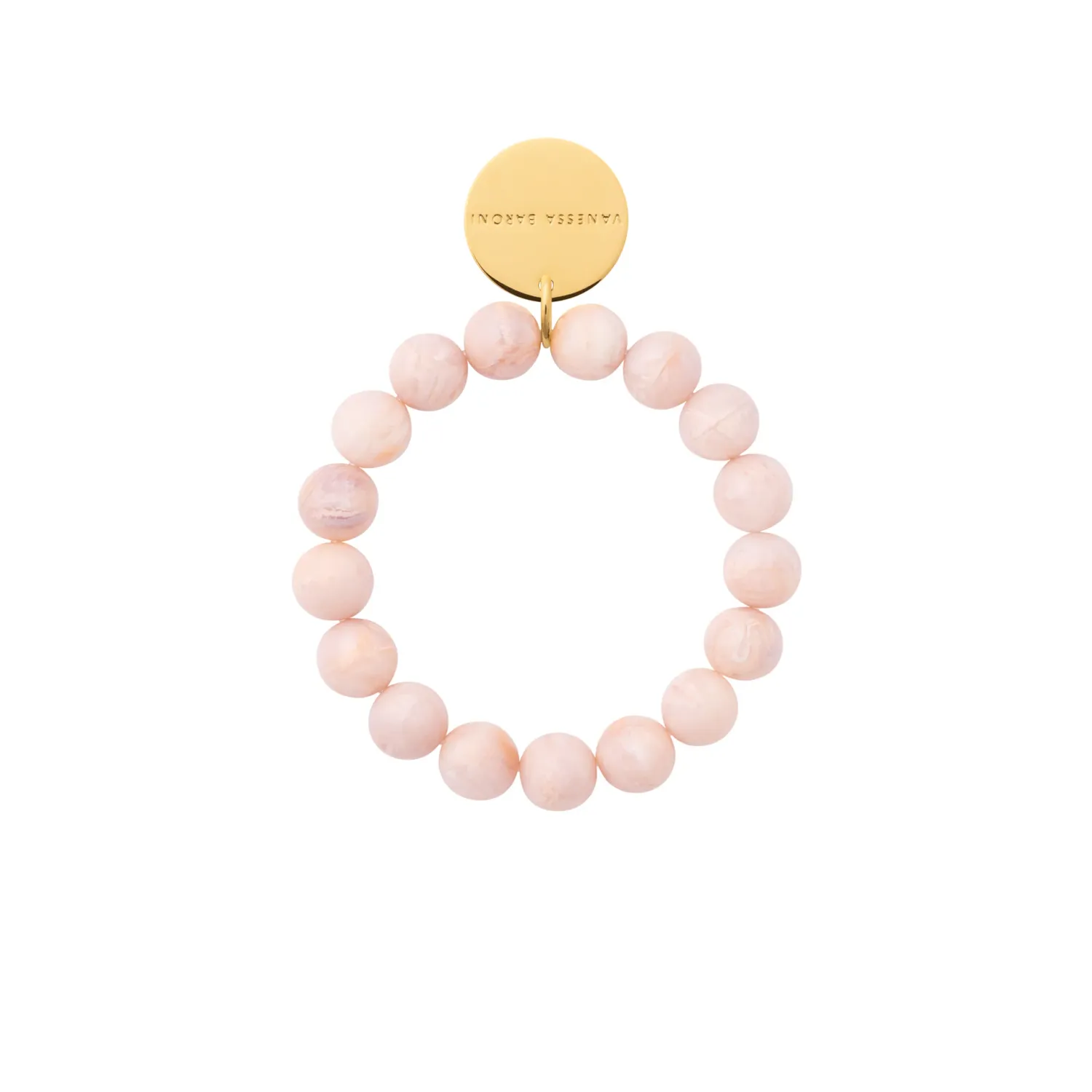 Mini beads flex bracelet ivory rose marble