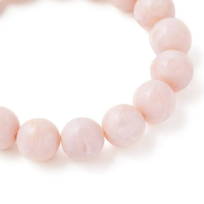 Mini beads flex bracelet ivory rose marble
