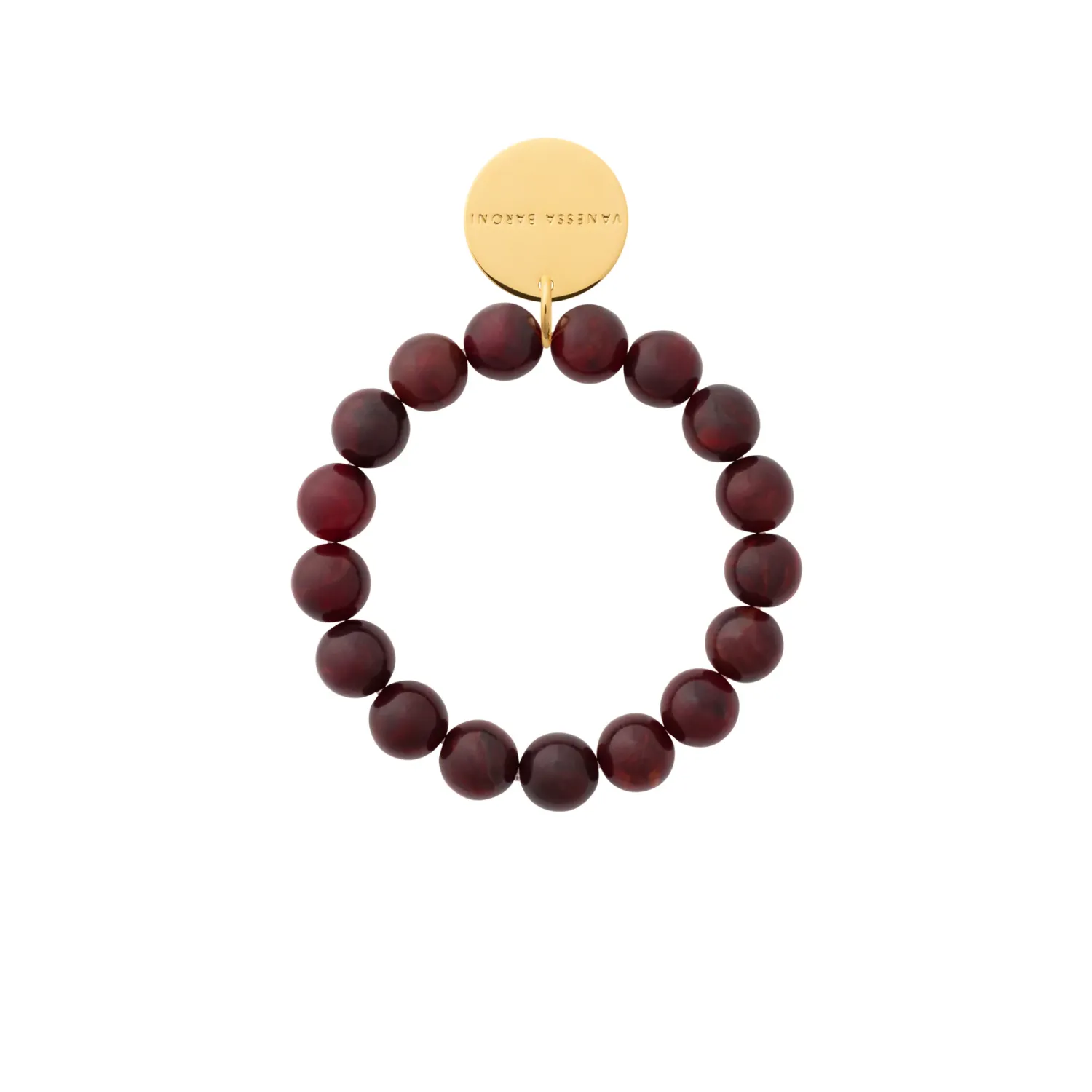 Mini beads flex link bracelet bordeaux burgundy marble
