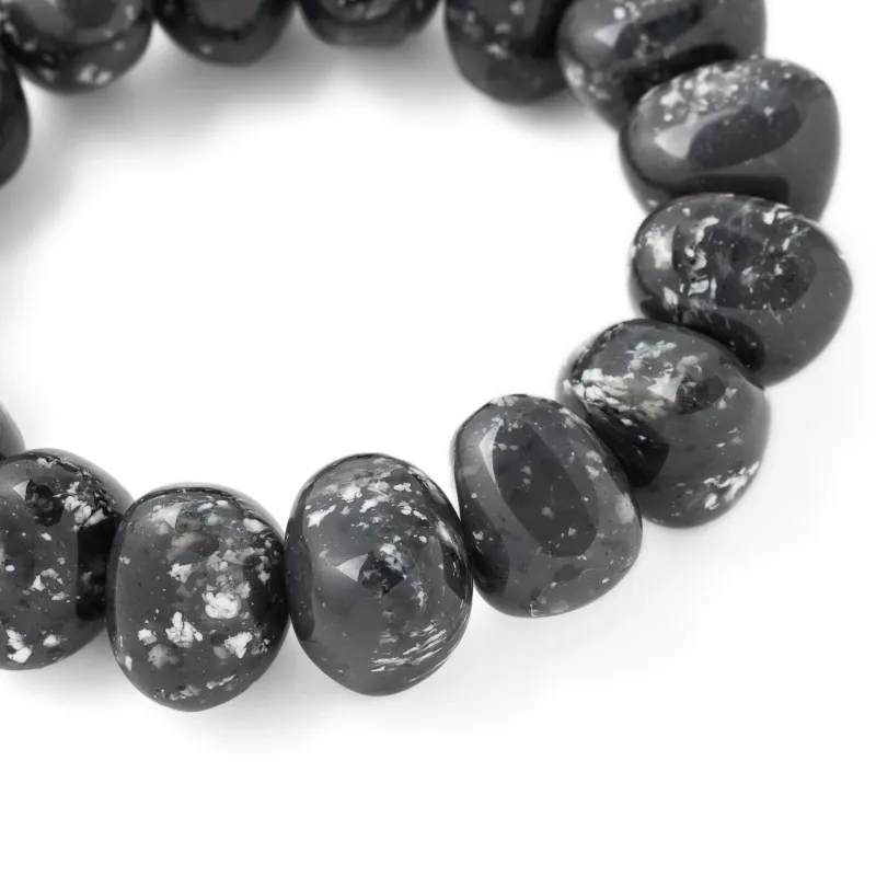 Stone flex bracelet black marble