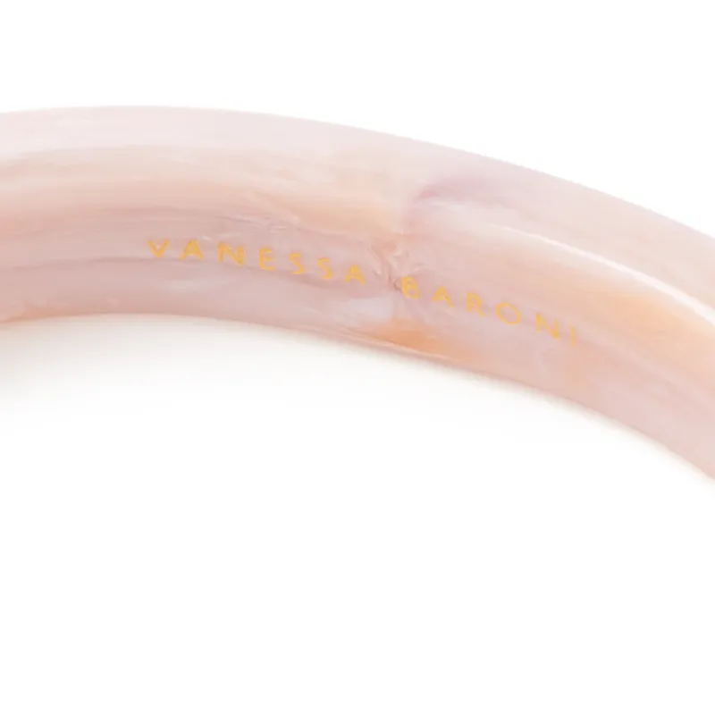 Soft edge bangle ivory rose marble
