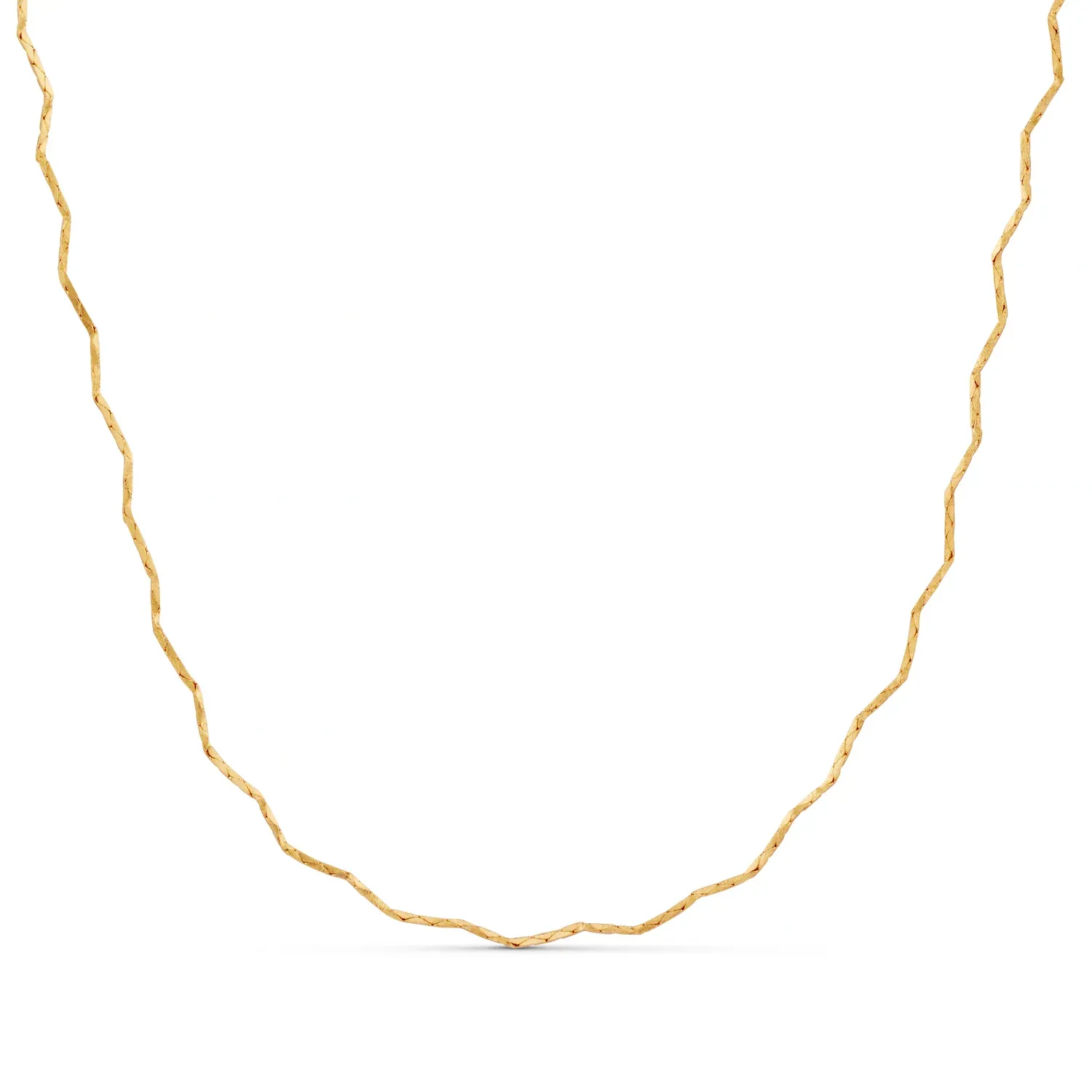 Fine wave chain necklace gold