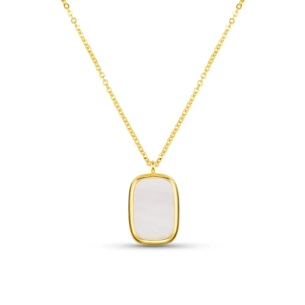 Statement resin pendant necklace gold