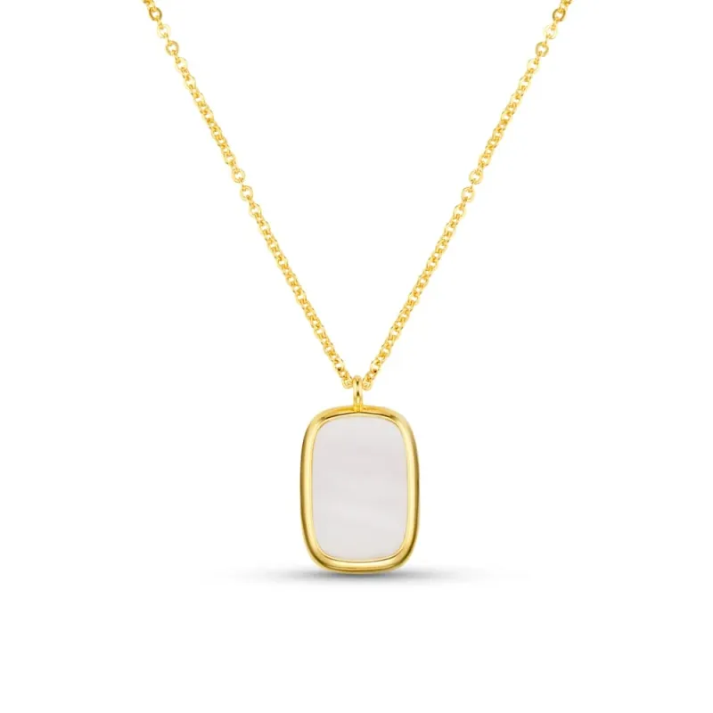 Statement resin pendant necklace gold