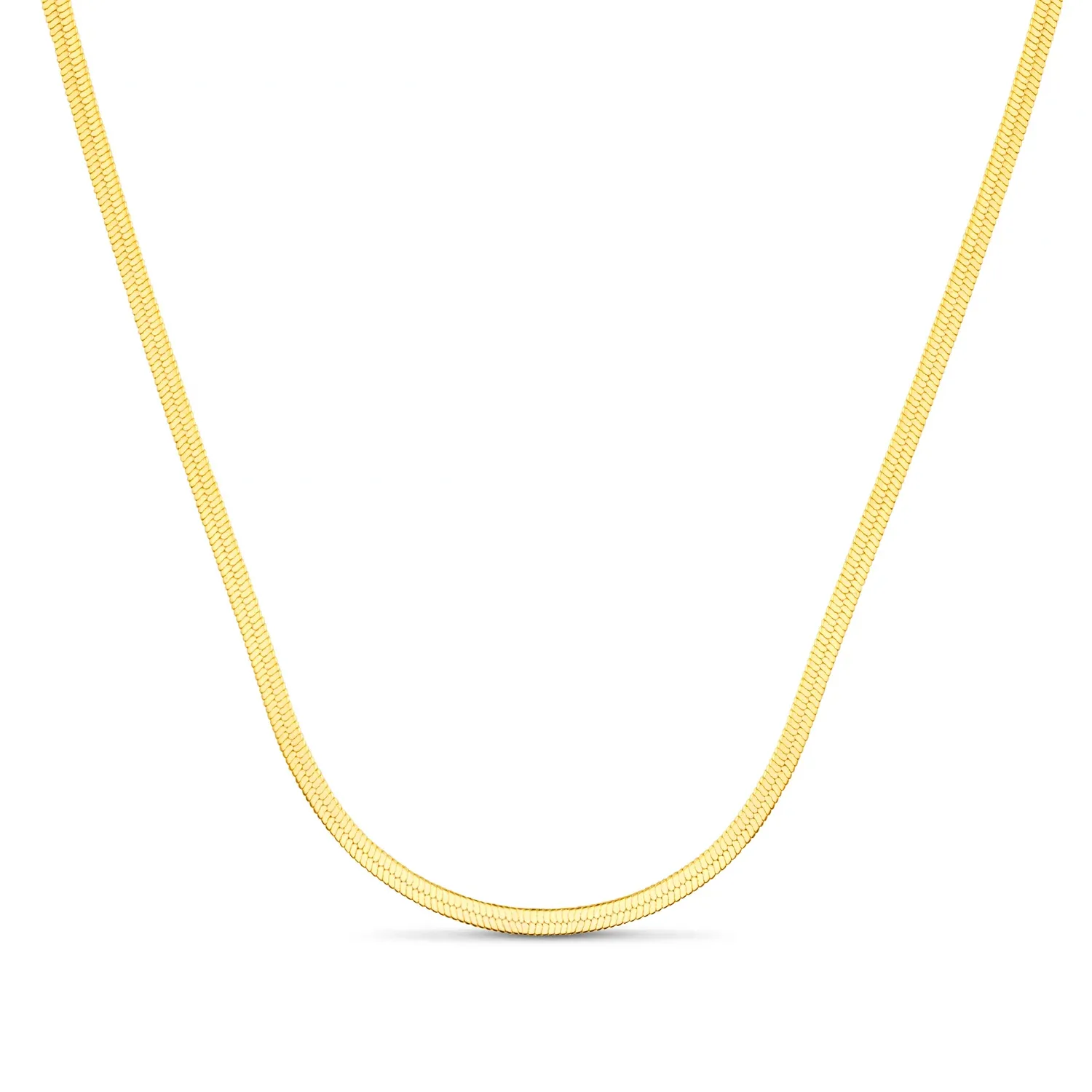 Flat chain snake necklace gold