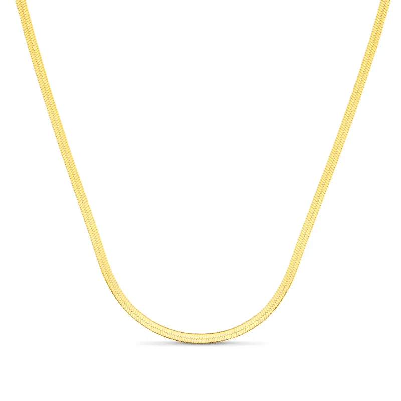 Flat chain snake necklace gold
